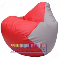 Бескаркасное кресло мешок Груша Г2.3-0925 (красный, сиреневый)